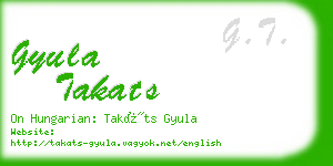 gyula takats business card